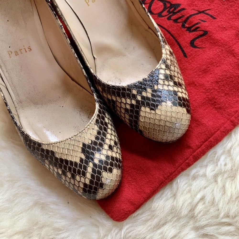Christian Louboutin Authentic Python Leather Clas… - image 8